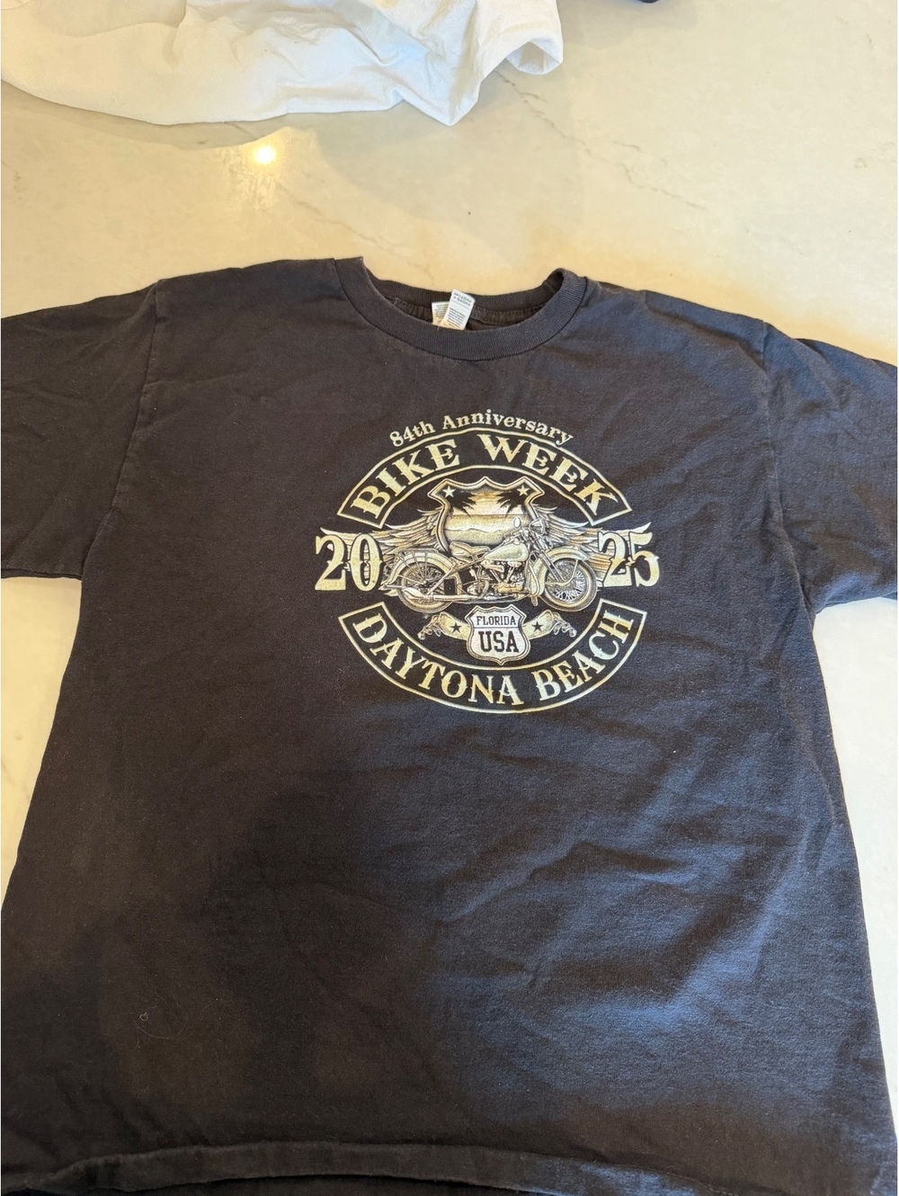 2025 Daytona Beach Bike Week 84th Anniversary youth L  Graphic T-Shirt